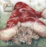    33303470 33 x 33 cm CHRISTMAS KITTEN