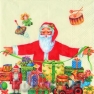    L-464060 33 x 33 cm SANTA AT WORK cream 