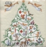    L-509360 33 x 33 cm CHRISTMAS TIMES cream