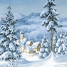 Салфетка для декупажа LC0252 - 33 x 33 cm wintertown